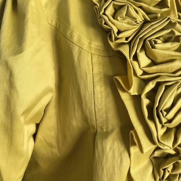Ryu Chartreuse Swing Floral Ruffle Jacket - Picture 5 of 8